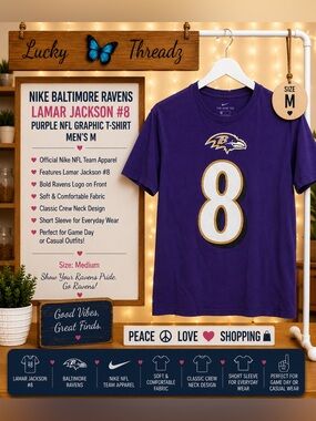 Nike Purple Baltimore Ravens Lamar Jackson #8 Tee